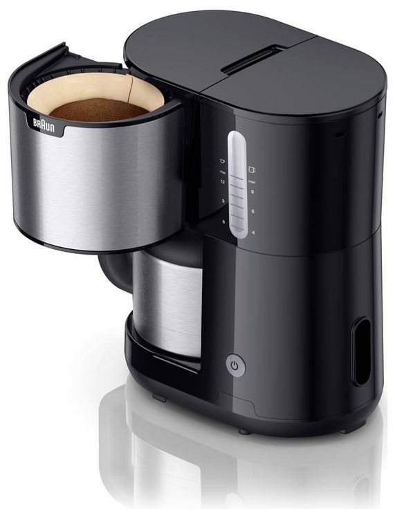 Produktbild: Braun KF 1505 BK Kaffeemaschine Edelstahl, Schwarz Fassungsverm&ouml;gen Tassen=9