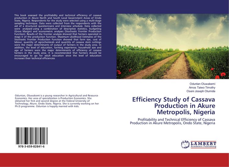 Produktbild: Efficiency Study of Cassava Production in Akure Metropolis, Nigeria