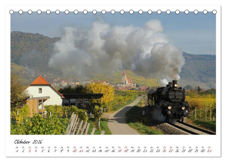 Produktbild: Mit Volldampf durch &Ouml;sterreich (Tischkalender 2026 DIN A5 quer), CALVENDO Monatskalender