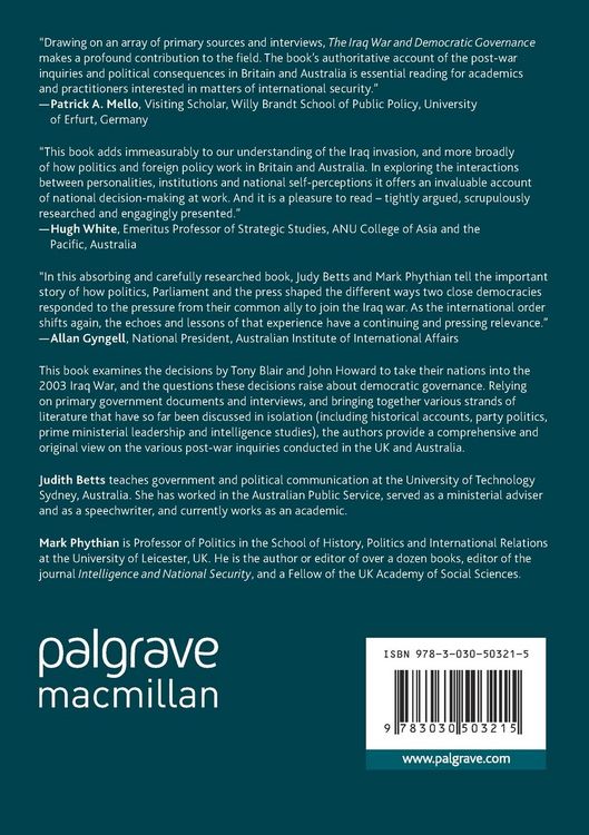 Produktbild: The Iraq War and Democratic Governance
