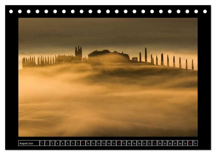 Produktbild: Toskana - Die Magie des Val d'Orcia (Tischkalender 2026 DIN A5 quer), CALVENDO Monatskalender
