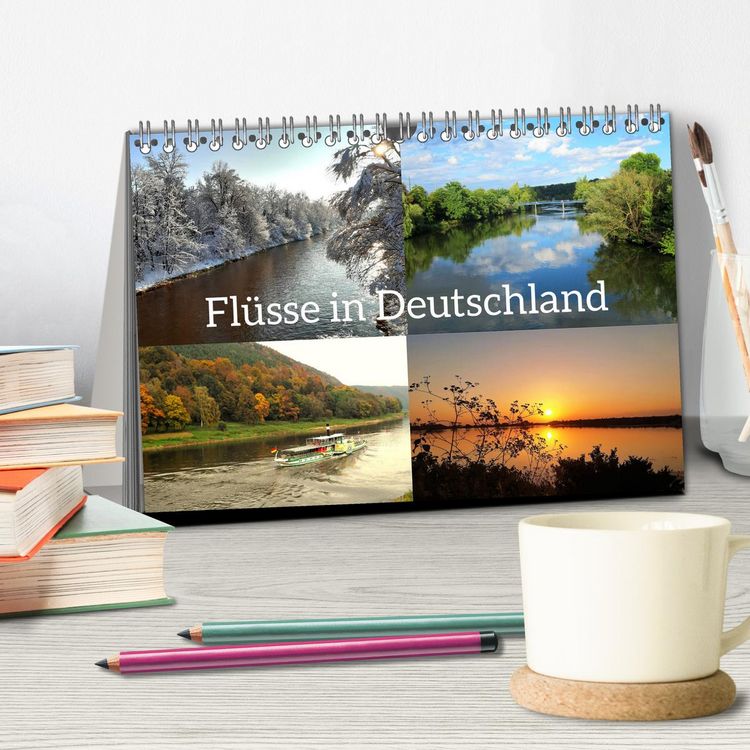 Produktbild: Fl&uuml;sse in Deutschland (Tischkalender 2026 DIN A5 quer), CALVENDO Monatskalender