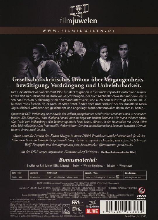 Produktbild: Der Prozess wird vertagt (DEFA Filmjuwelen)