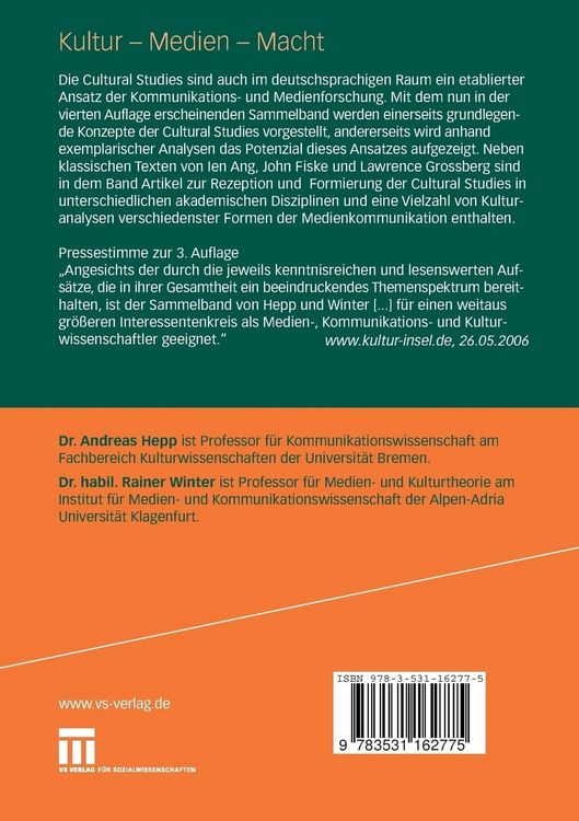 Produktbild: Kultur - Medien - Macht