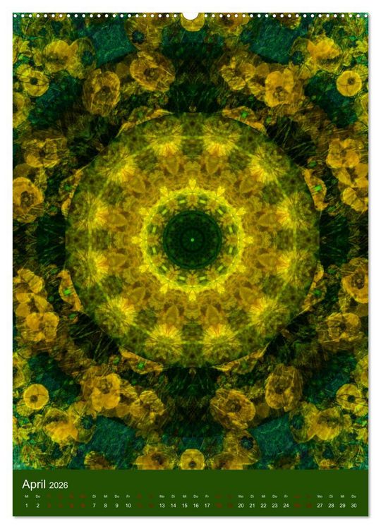 Produktbild: Meditative Pflanzenmandalas (hochwertiger Premium Wandkalender 2026 DIN A2 hoch), Kunstdruck in Hochglanz