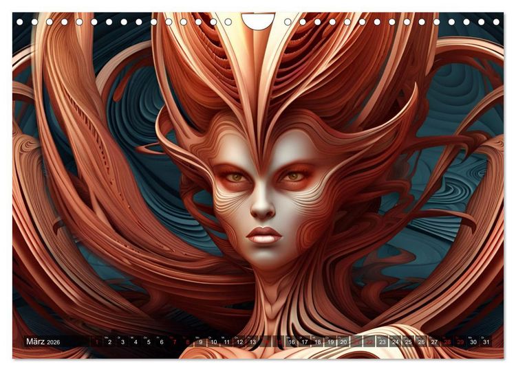 Produktbild: Fantasie Universum Sch&ouml;nheiten (Wandkalender 2026 DIN A4 quer), CALVENDO Monatskalender