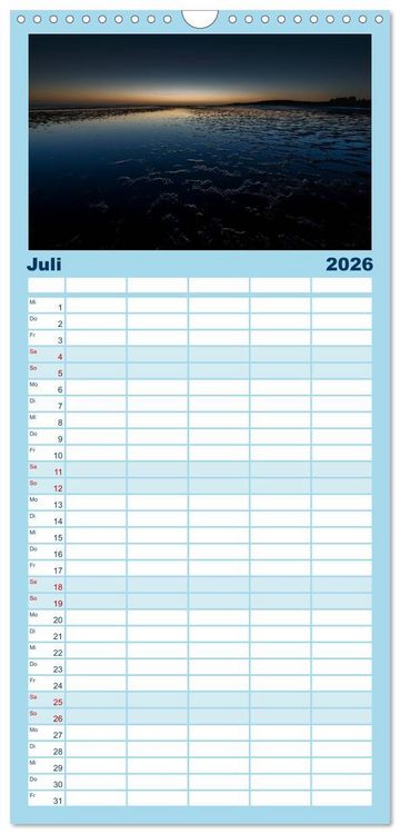 Produktbild: Familienplaner 2026 - Noch mehr F&ouml;hrweh - Insel F&ouml;hr mit 5 Spalten (Wandkalender, 21 x 45 cm) CALVENDO