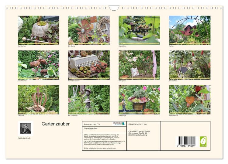 Produktbild: Gartenzauber (Wandkalender 2026 DIN A3 quer), CALVENDO Monatskalender