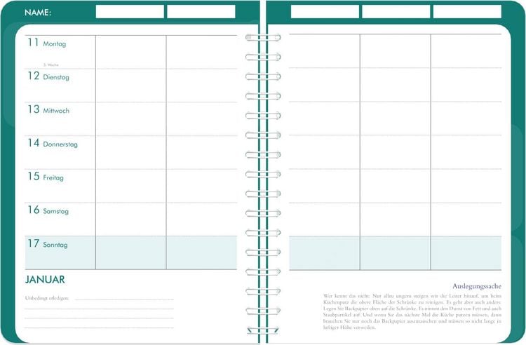 Produktbild: Familienplaner-Buch Vintage 2027