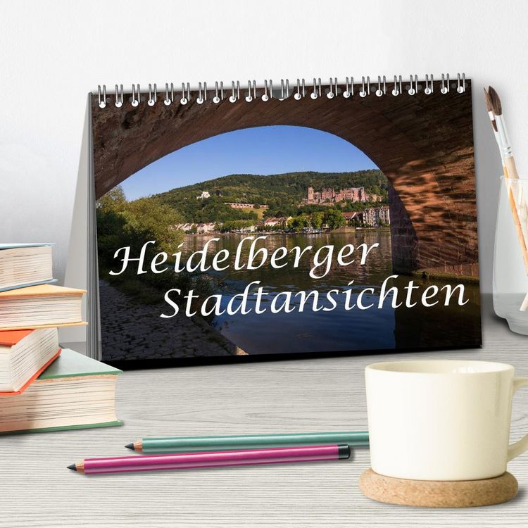 Produktbild: Heidelberger Stadtansichten (Tischkalender 2026 DIN A5 quer), CALVENDO Monatskalender