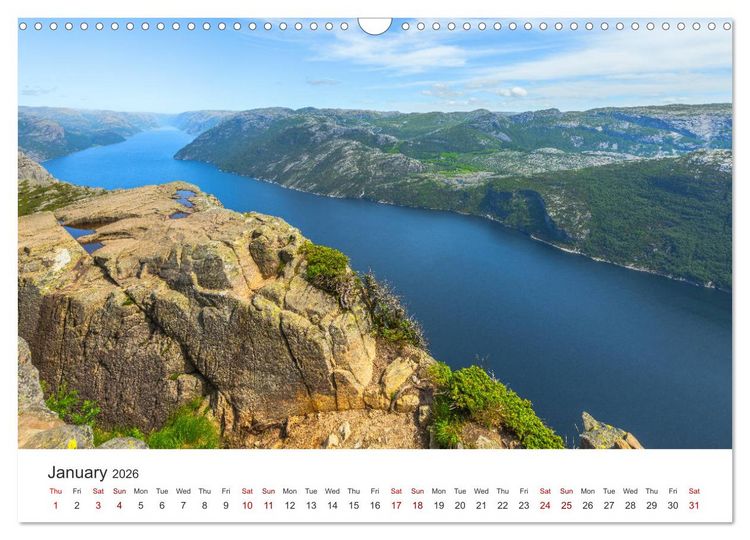 Produktbild: Norway - landscapes and fjords in western Norway (Wall Calendar 2026 DIN A3 landscape), CALVENDO 12 Month Wall Calendar