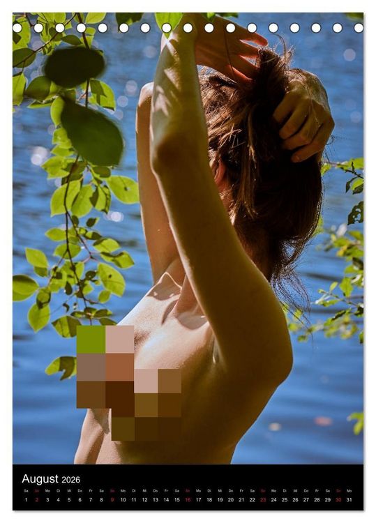 Produktbild: Akt am See (Tischkalender 2026 DIN A5 hoch), CALVENDO Monatskalender