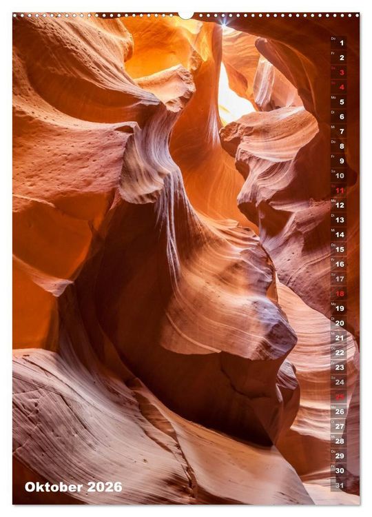 Produktbild: Antelope Canyon &ndash; Einzigartiges Naturschauspiel (Wandkalender 2026 DIN A2 hoch), CALVENDO Monatskalender