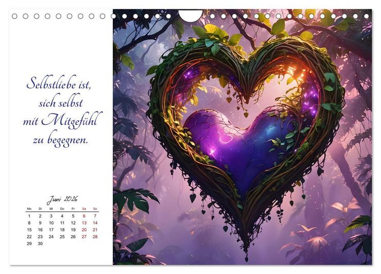 Produktbild: Dein Jahr gef&uuml;llt mit Selbstliebe (Wandkalender 2026 DIN A4 quer), CALVENDO Monatskalender