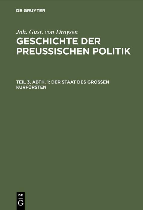 Produktbild: Der Staat des grossen Kurf&uuml;rsten