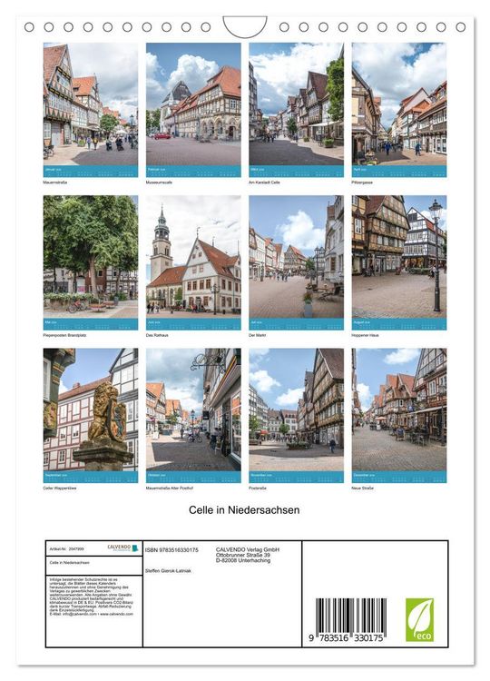 Produktbild: Celle in Niedersachsen (Wandkalender 2026 DIN A4 hoch), CALVENDO Monatskalender