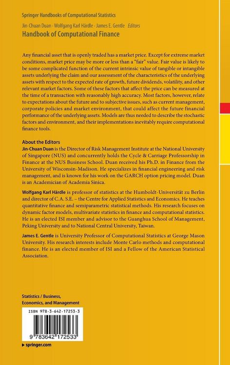 Produktbild: Handbook of Computational Finance