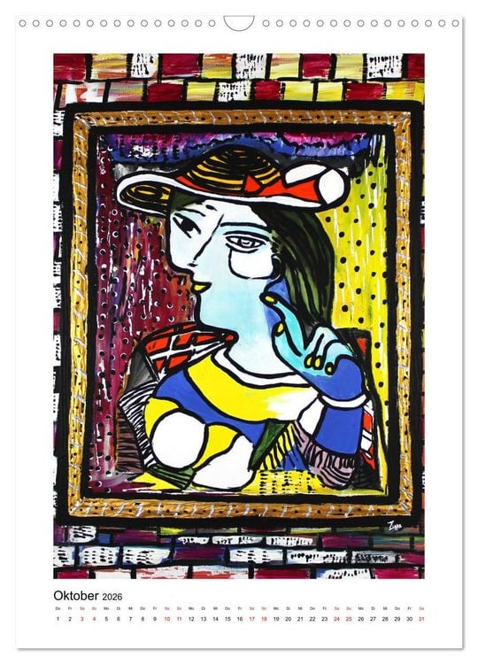 Produktbild: Hommage an die Superstars der Malerei - Atelier Zippo (Wandkalender 2026 DIN A3 hoch), CALVENDO Monatskalender