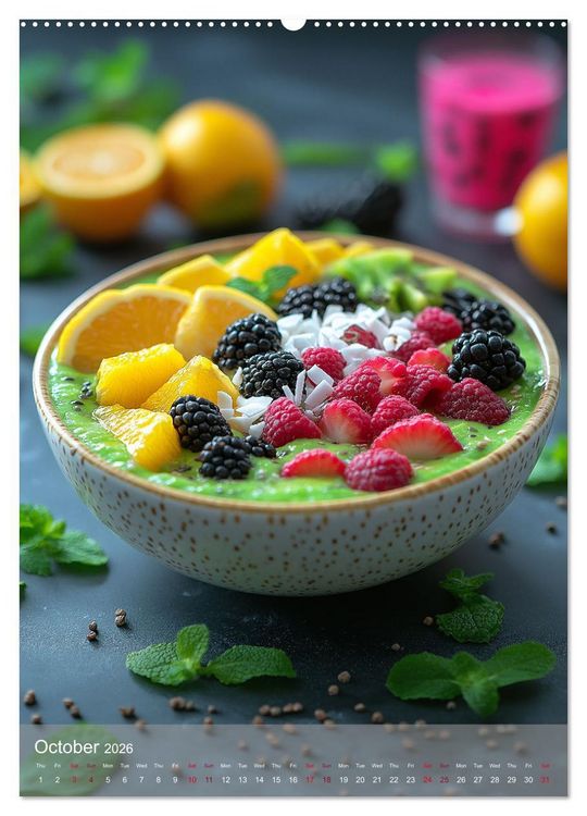 Produktbild: Smoothie Bowl Bliss (Wall Calendar 2026 DIN A2 portrait), CALVENDO 12 Month Wall Calendar