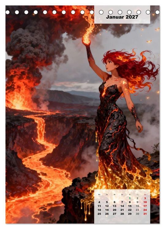 Produktbild: T&ouml;chter des Feuers (Tischkalender 2027 DIN A5 hoch), CALVENDO Monatskalender