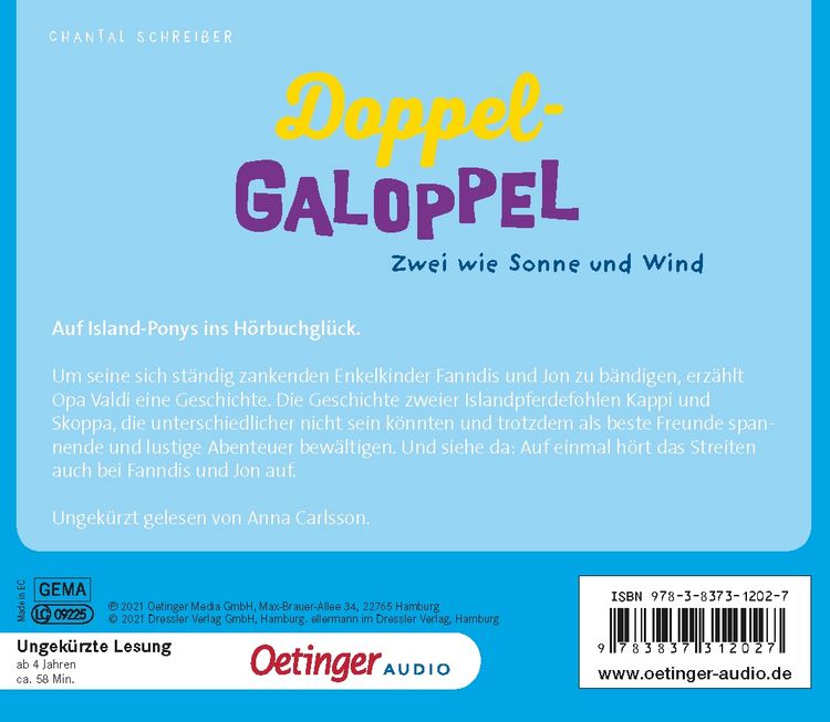 Produktbild: Doppel-Galoppel 1. Zwei wie Sonne und Wind