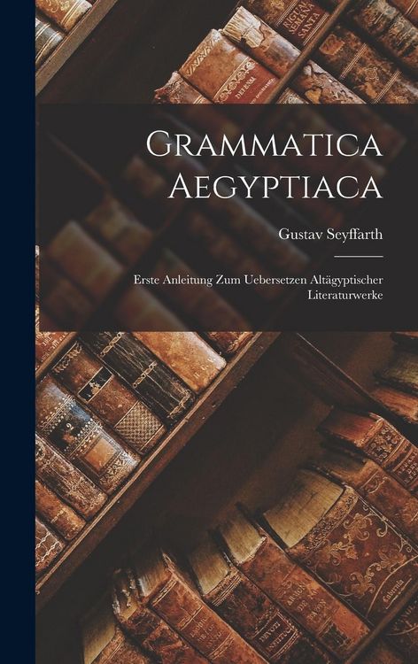 Produktbild: Grammatica Aegyptiaca: Erste Anleitung zum Uebersetzen Alt&auml;gyptischer Literaturwerke