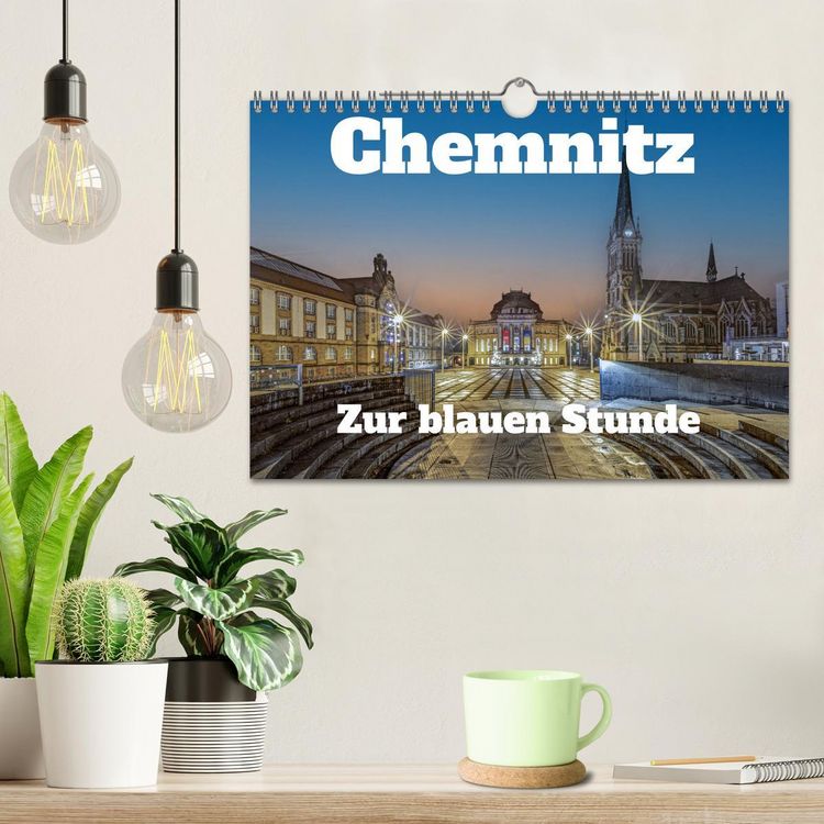 Produktbild: Chemnitz zur blauen Stunde (Wandkalender 2026 DIN A4 quer), CALVENDO Monatskalender