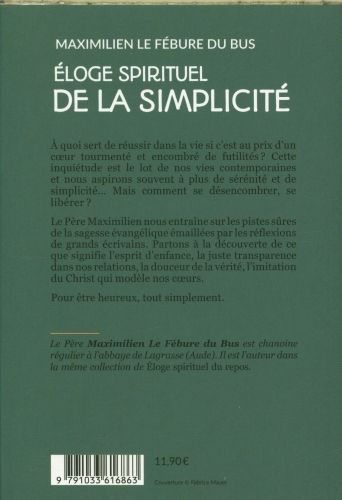 Produktbild: Eloge spirituel de la simplicit&eacute;