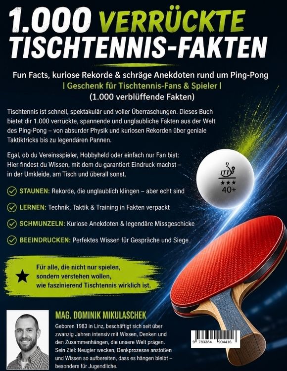 Produktbild: Mikulaschek, D: 1.000 verr&uuml;ckte Tischtennis-Fakten