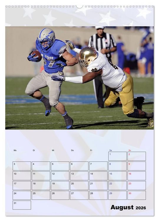 Produktbild: American Football - Kickoff (Wandkalender 2026 DIN A2 hoch), CALVENDO Monatskalender