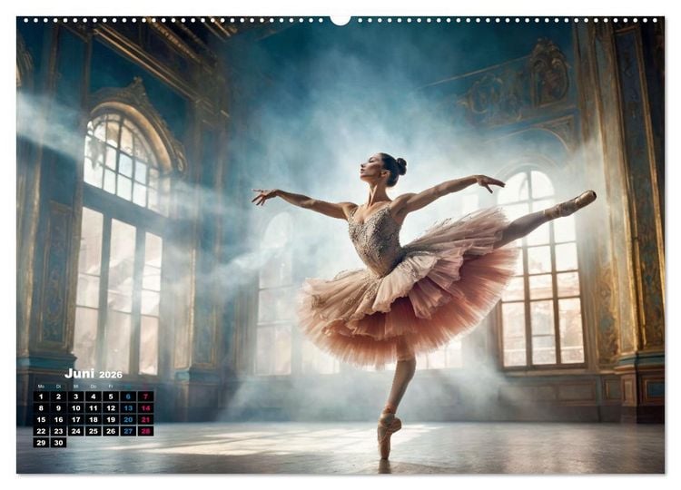 Produktbild: BALLETT - ein Hauch Magie (hochwertiger Premium Wandkalender 2026 DIN A2 quer), Kunstdruck in Hochglanz