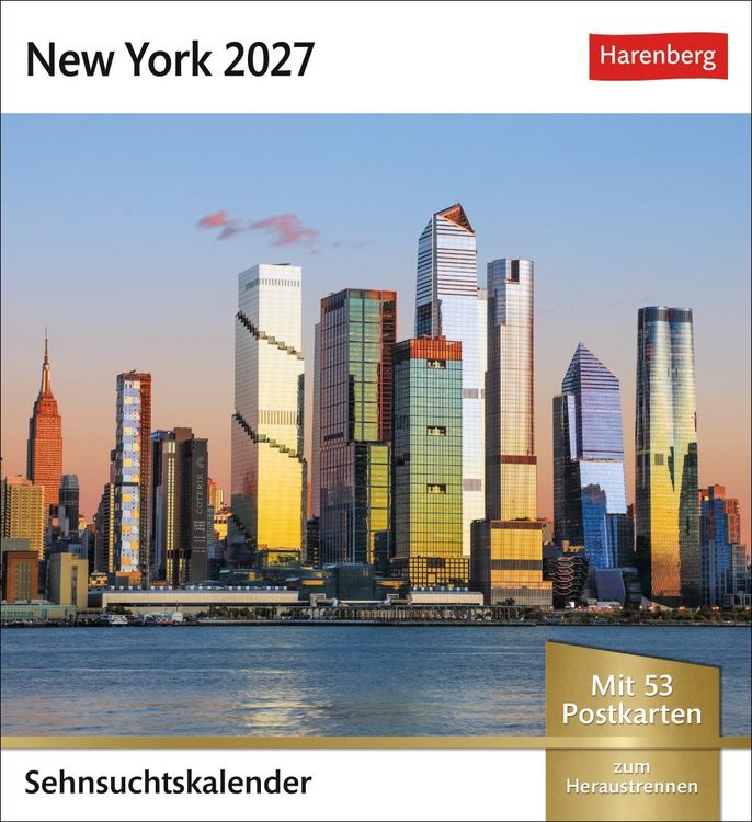 Produktbild: New York Sehnsuchtskalender 2027 - Wochenkalender mit 53 Postkarten