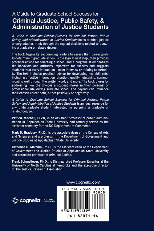 Produktbild: A Guide to Graduate School Success for Criminal Justice, Public Safety, and Administration of Justice Students