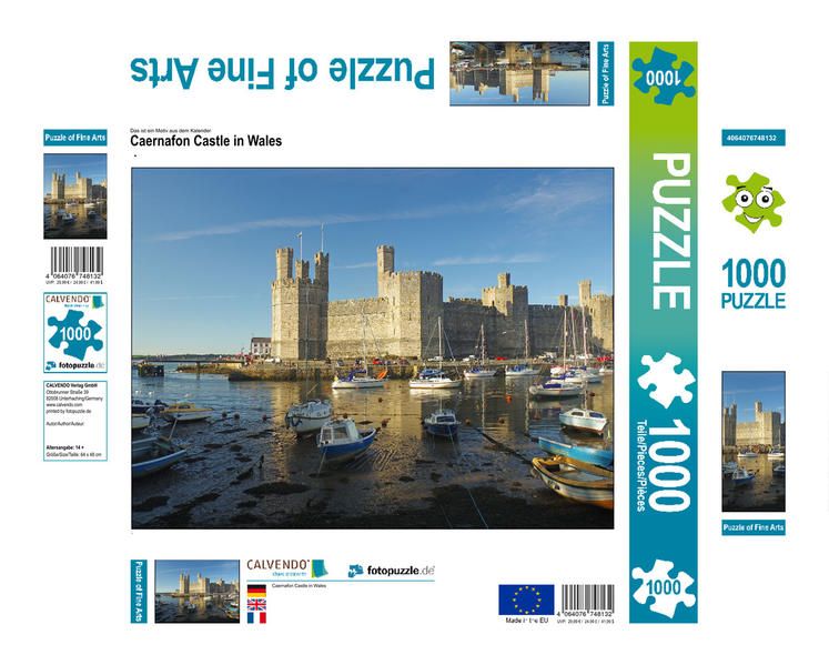 Produktbild: CALVENDO Puzzle Caernafon Castle in Wales | 1000 Teile Lege-Gr&ouml;&szlig;e 64x48cm Foto-Puzzle f&uuml;r gl&uuml;ckliche Stunden