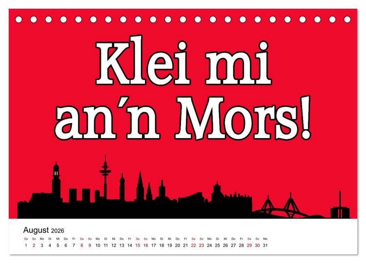 Produktbild: Hamburger Schnack (Tischkalender 2026 DIN A5 quer), CALVENDO Monatskalender