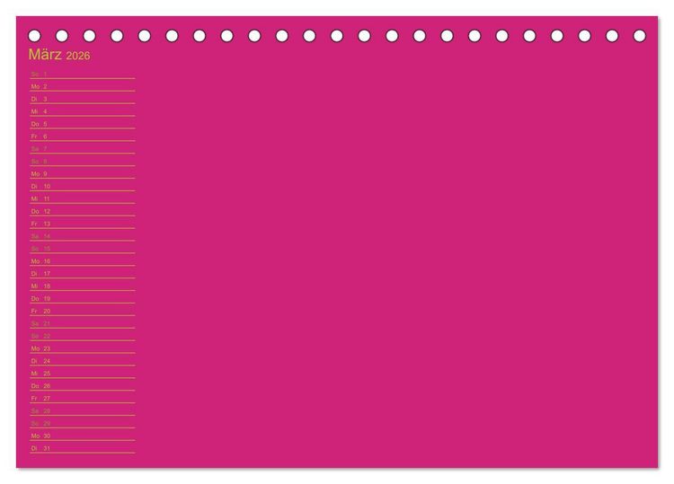 Produktbild: Bastel-Geburtstagskalender pink / Geburtstagskalender (Tischkalender 2026 DIN A5 quer), CALVENDO Monatskalender