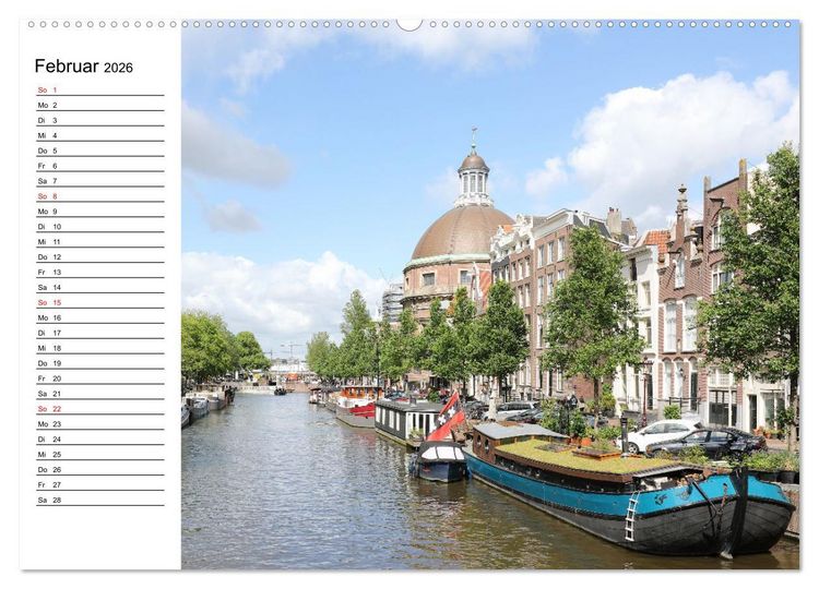 Produktbild: Holl&auml;ndische Architektur Geburtstagskalender (hochwertiger Premium Wandkalender 2026 DIN A2 quer), Kunstdruck in Hochglanz