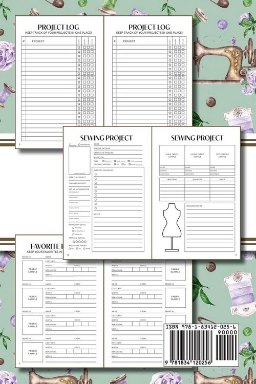 Produktbild: Sewing Journal (Purple Roses)