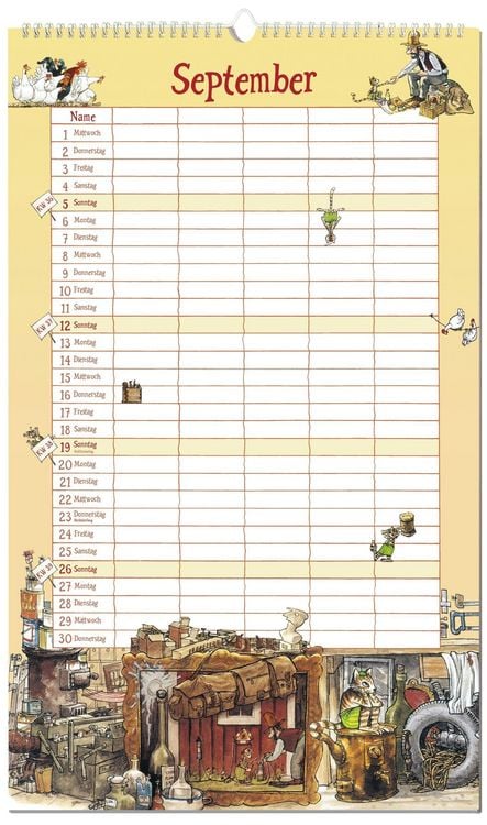 Produktbild: Pettersson und Findus. Familienkalender 2027