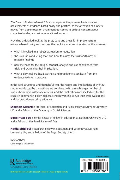 Produktbild: The Trials of Evidence-based Education
