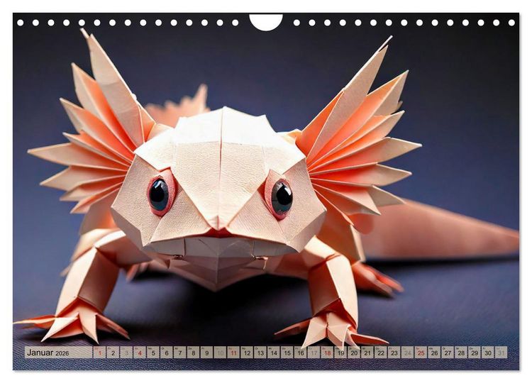 Produktbild: Wilde Origami Tiere (Wandkalender 2026 DIN A4 quer), CALVENDO Monatskalender
