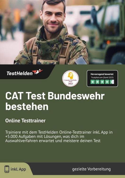 Produktbild: CAT Test Bundeswehr bestehen: Online Testtrainer