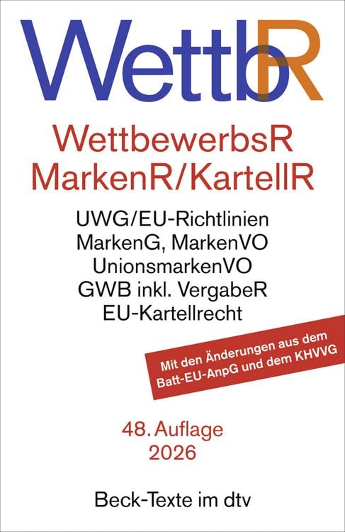 Produktbild: Wettbewerbsrecht, Markenrecht und Kartellrecht