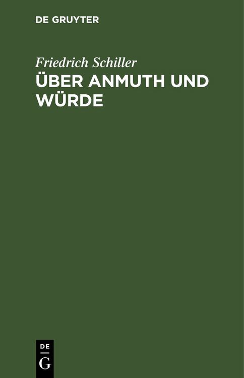 Produktbild: &Uuml;ber Anmuth und W&uuml;rde