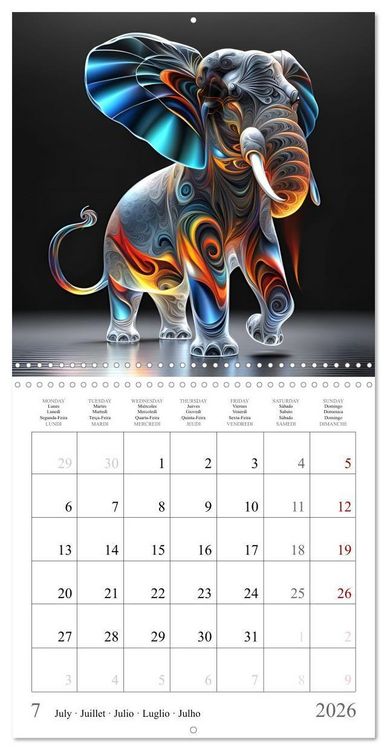 Produktbild: Rainbow Creatures (Wall Calendar 2026 12 &times; 12 Inch) CALVENDO 12 Month Wall Calendar