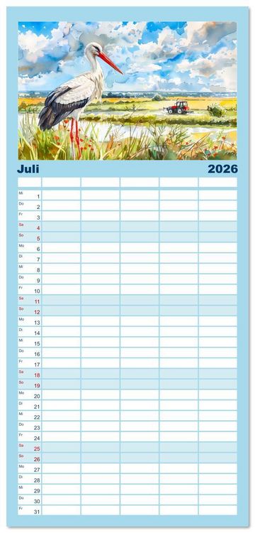 Produktbild: Familienplaner 2026 - Havelland Flair - Immer in Flussn&auml;he mit 5 Spalten (Wandkalender, 21 x 45 cm) CALVENDO