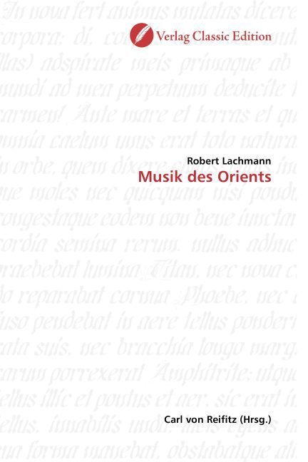 Produktbild: Lachmann, R: Musik des Orients