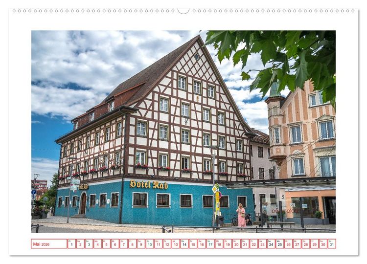 Produktbild: Tettnang - Bilder einer Stadt (Wandkalender 2026 DIN A2 quer), CALVENDO Monatskalender