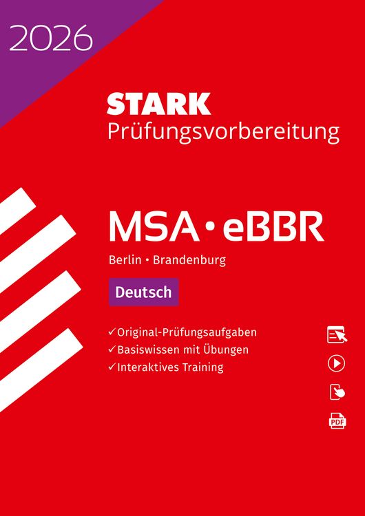 Produktbild: STARK Deutsch - MSA/eBBR 2026 Berlin/Brandenburg - Pr&uuml;fungsvorbereitung