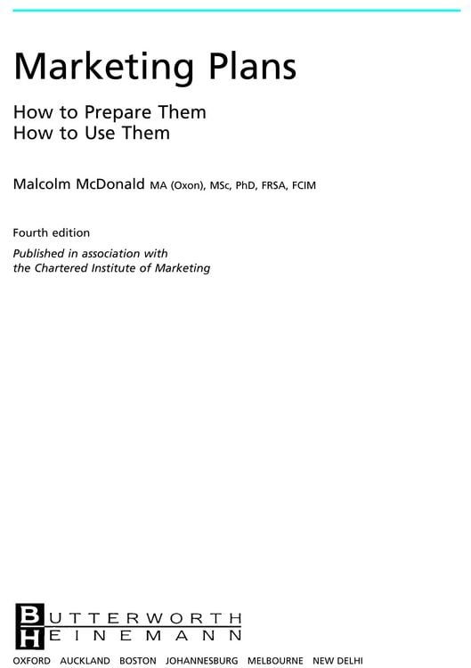 Produktbild: Marketing Plans
